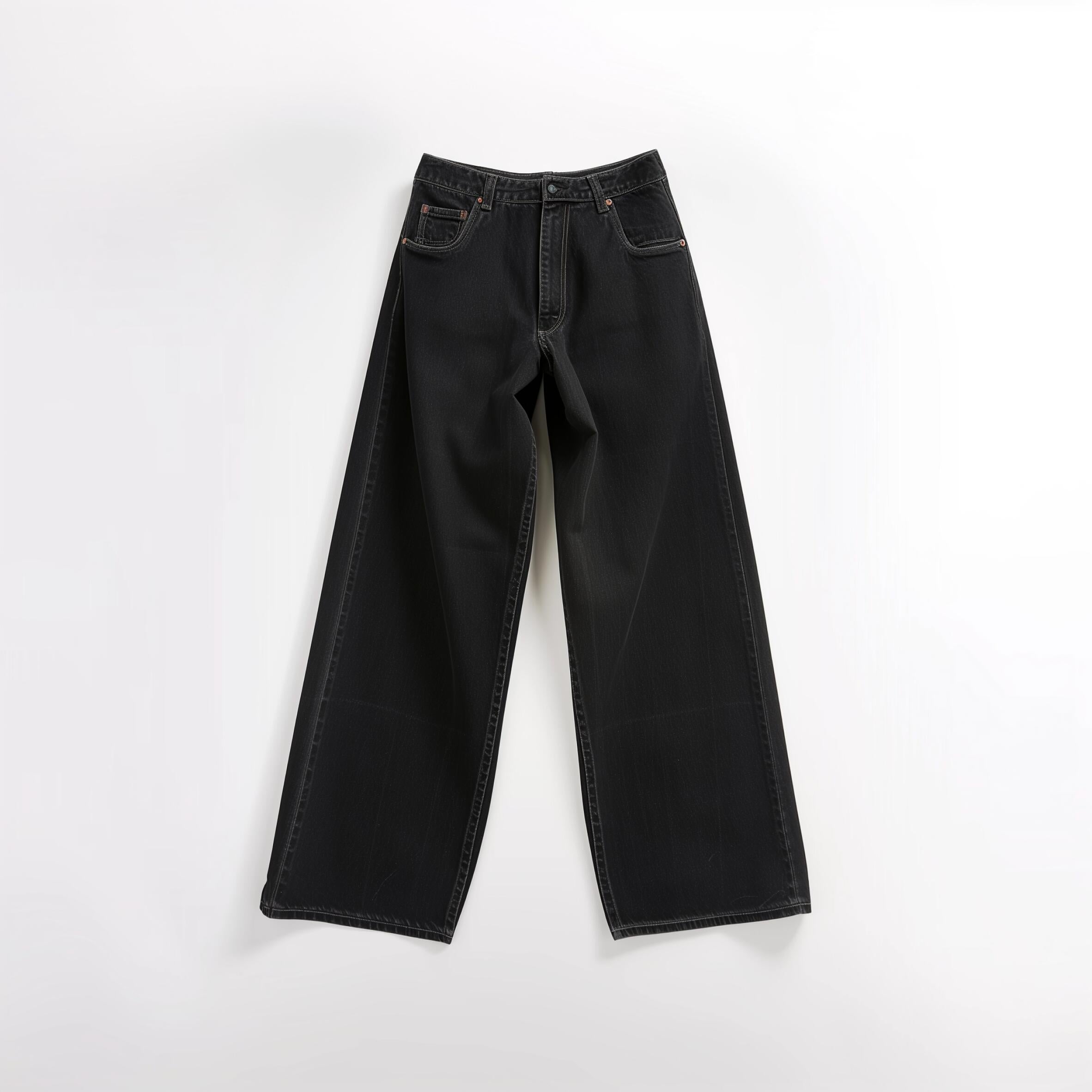 Tailored High-Waist Flow Trousers