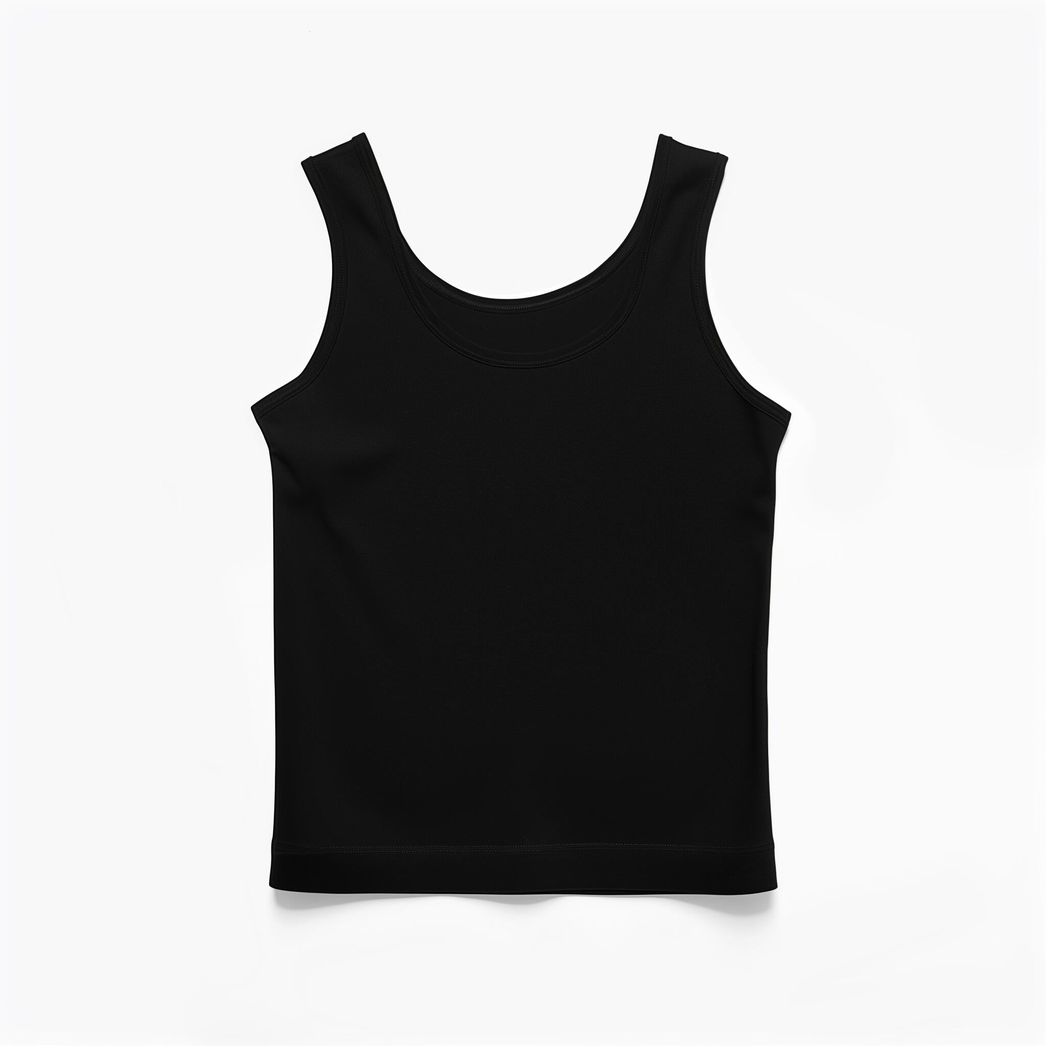 Midnight Ribbed Scoop-Neck Tank